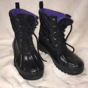 Speedy top sider rain boots
